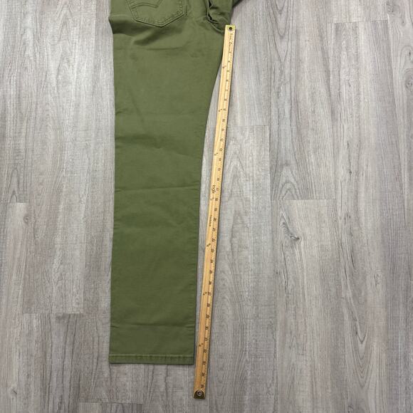 Levis 514 Straight Fit Pants Men's 32x34 Green Stretch Twill Straight Leg NEW - Picture 10 of 12